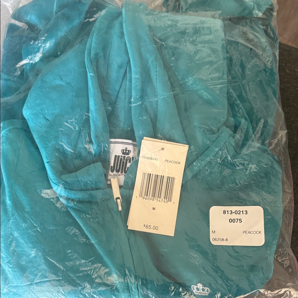 Juicy Couture Peacock Blue Zip-Up